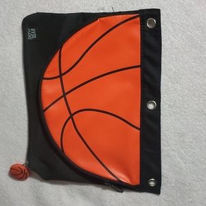 PEN+GEAR Black/Orange Basketball-Themed 3-Ring Binder Accessory-Pencils-EUC-OS
